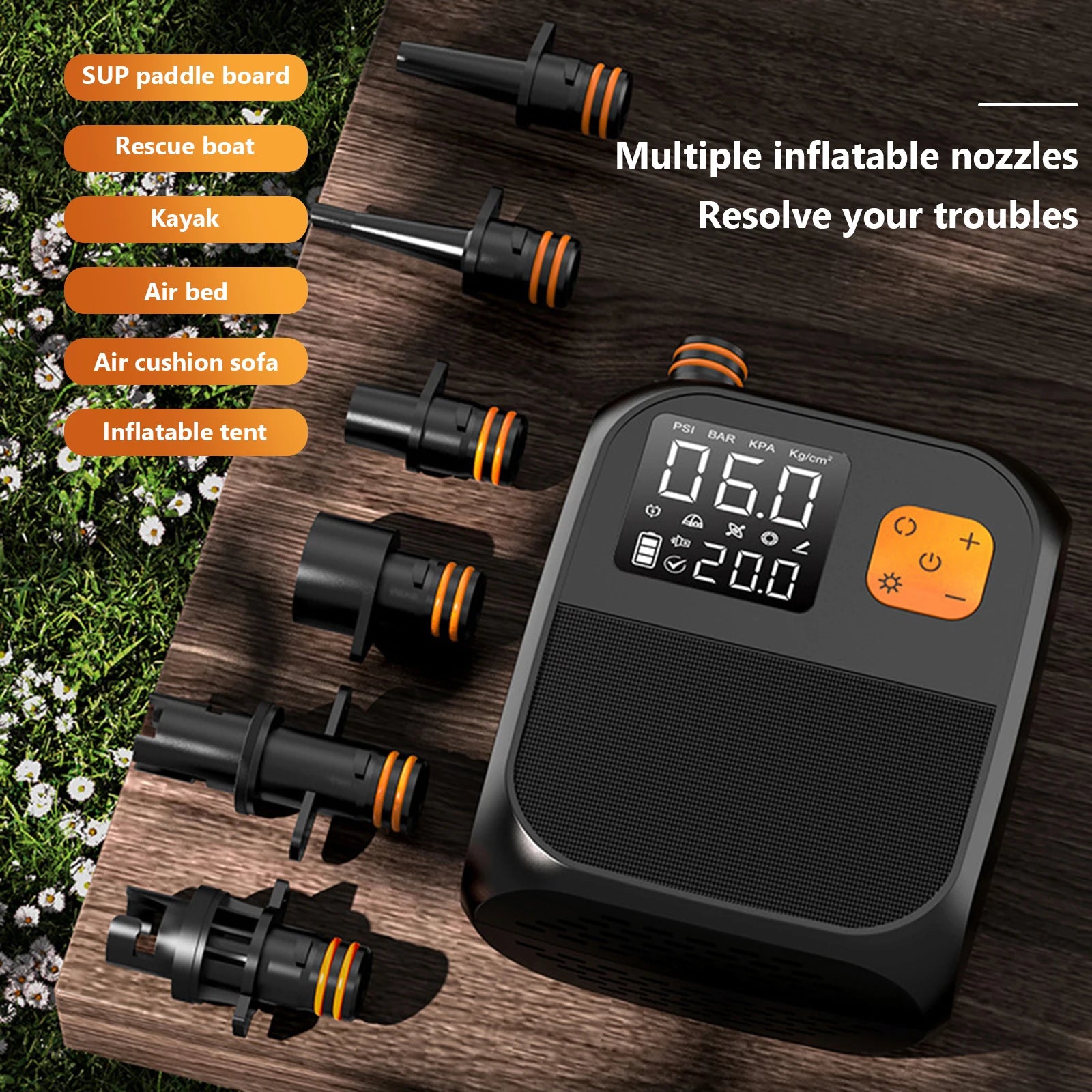 Electric Paddle Board Pump Rechargeable SUP Pump Portable Electric Pump for Paddle Board Inflatable Boats