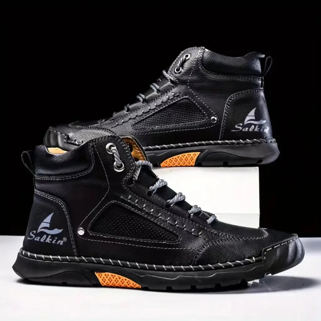 New Handmade Men's Boots Design Sneakers Man Outdoor Casual Leather Men Shoes Ankle Boots Fall Breathable Hot Sale Men's Boots