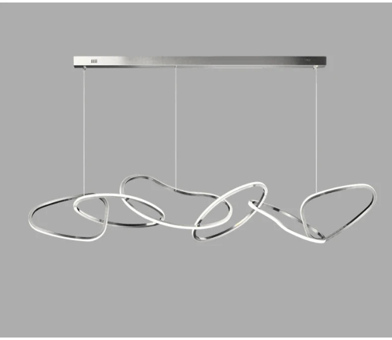 Postmodern Luxury led hanging lamp Minimalist art Personality Chandelier for Living Dining room Iron LED ring chandelier Light