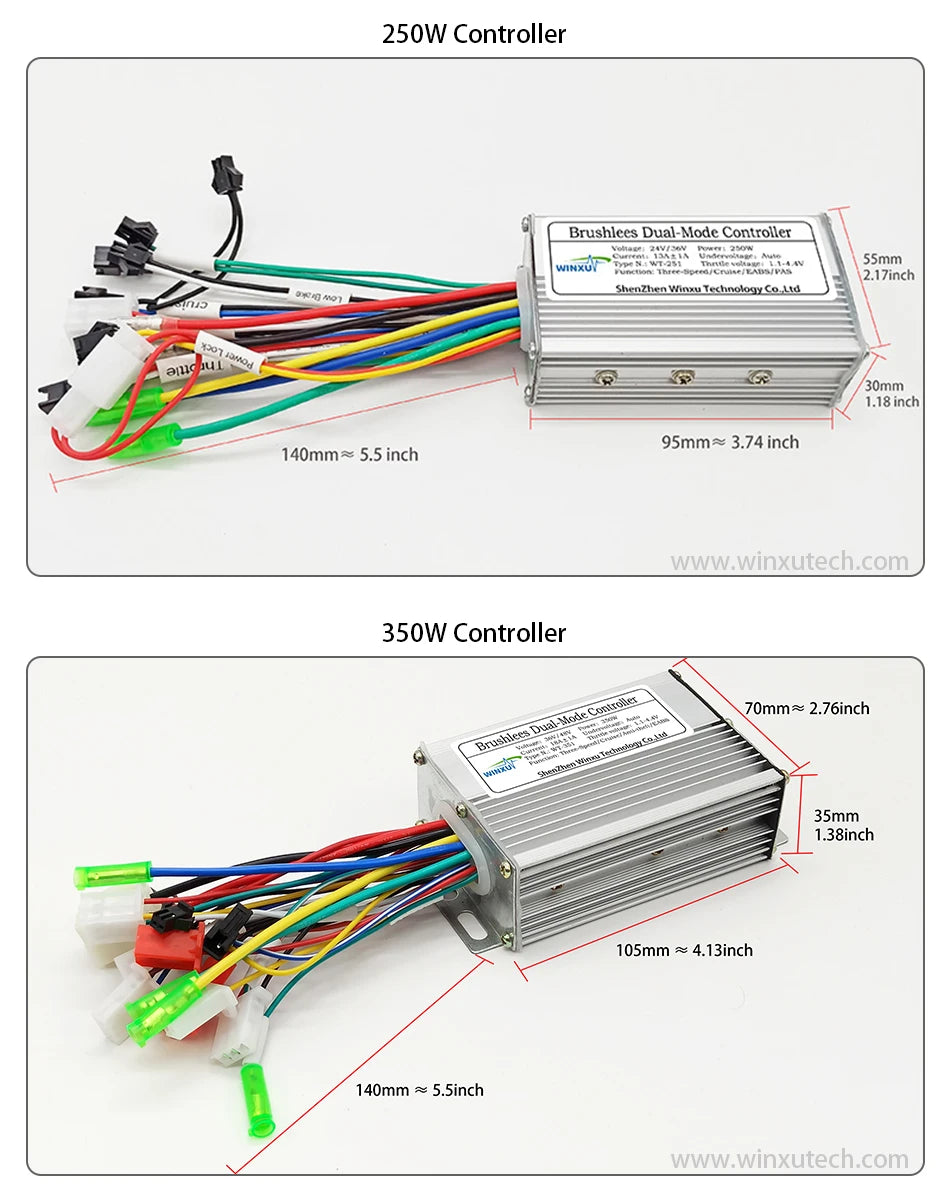 36V 48V 60V 72V 500W 30A E-Scooter Brushless Motor Drive Universal Dual Mode Controllerfor Electric Motorcycle Bicycle Repair