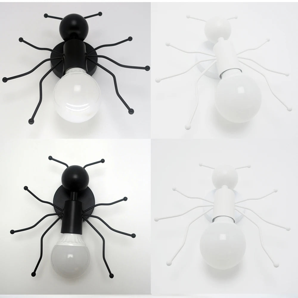 Modern LED  Wall Lamp Nordic Cartoon Doll Wall Lights  American Creative Metal Robot Sconce for Kids Baby Room Living Bedroom