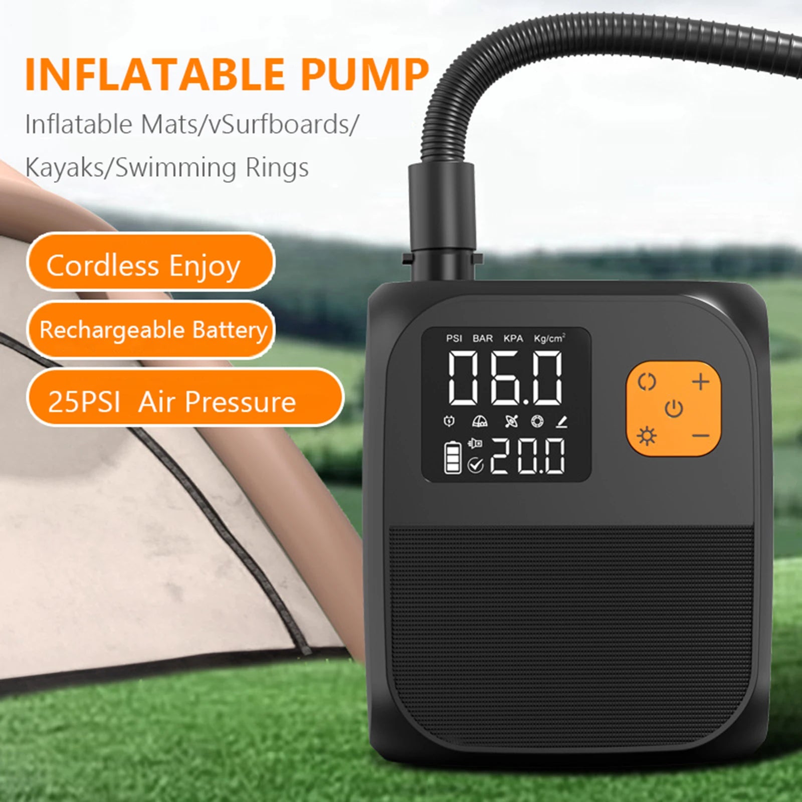 Electric Paddle Board Pump Rechargeable SUP Pump Portable Electric Pump for Paddle Board Inflatable Boats