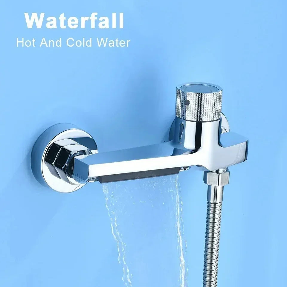 Bathtub Faucet Multi-functional Bathroom Hot and Cold Tap Water Heater Mixing Valve Shower Faucet Bathroom Accessories