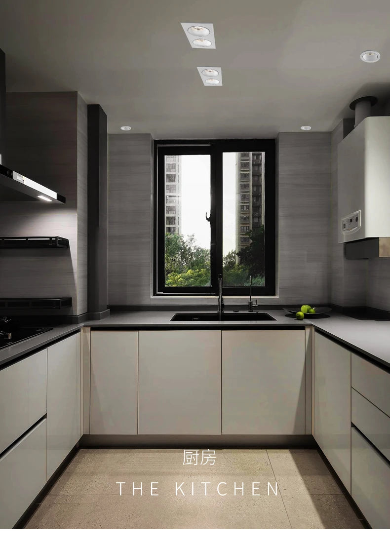 Modern Simple Down Light Embedded Dark Decoration Household Ultra-Thin No Main Light Adjustable Angle LED Anti-Glare Spotlights