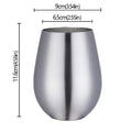 500ml Stainless Steel Single Layer Titanium Plating Wine Glasses Beer Titanium Wine Glasses 500ML Big Belly Water CupBarSupplies