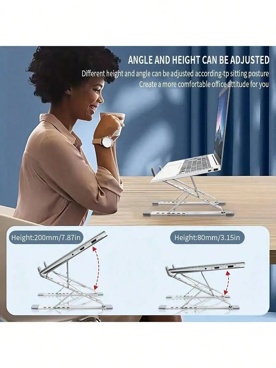 Portable laptop stand aluminum alloy foldable stand suitable for foldable PC, tablet, laptop stand, desktop laptop