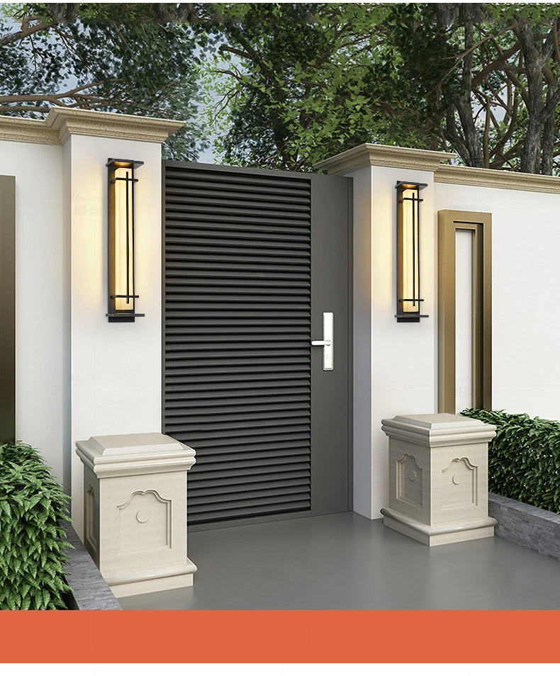 Outdoor Wall Lighting Modern simple villa Waterproof wall lamp Exterior wall Porch Balcony Stainless steel Garden Terrace light