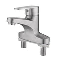 WashBasin Sink Faucet Deck Mounted 304 Stainless Steel Cold Hot Mixer Tap Single Lever Double Hole Household Bathroom Faucets