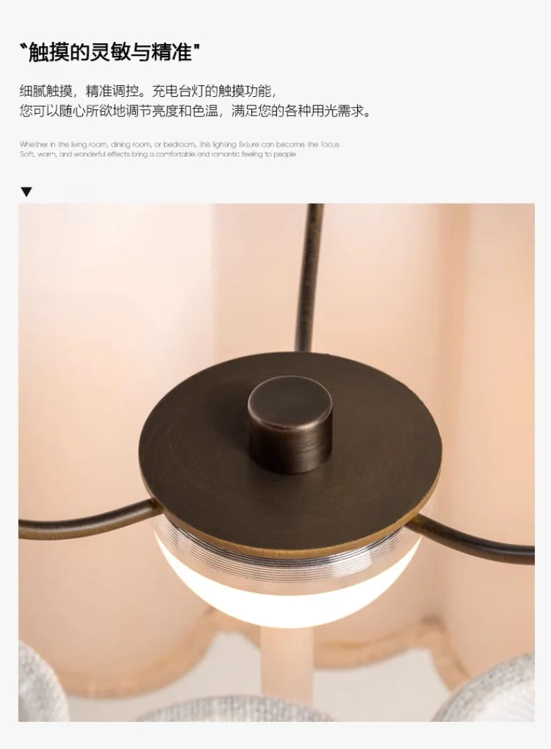 Nordic Designer Marble Table Lamp with Touch Switch USB Charging Minimalist Modern Light Fixtures Living Room Bedroom Bedside