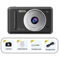 4k Digital Camera IPS HD 50MP CCD Camera 2.4" Autofocus Vlogging Student Camcorder 8X Dual Cam and LED Flash Video Photo Filming
