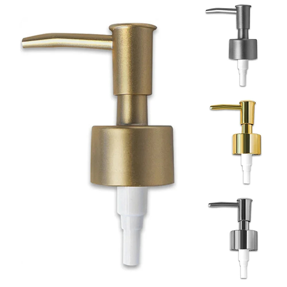 Stylish Soap Dispenser Pump Kitchen Bathroom ABS Plastic Messy Spills Tarnish Resistant Brushed Gold Thread Standard
