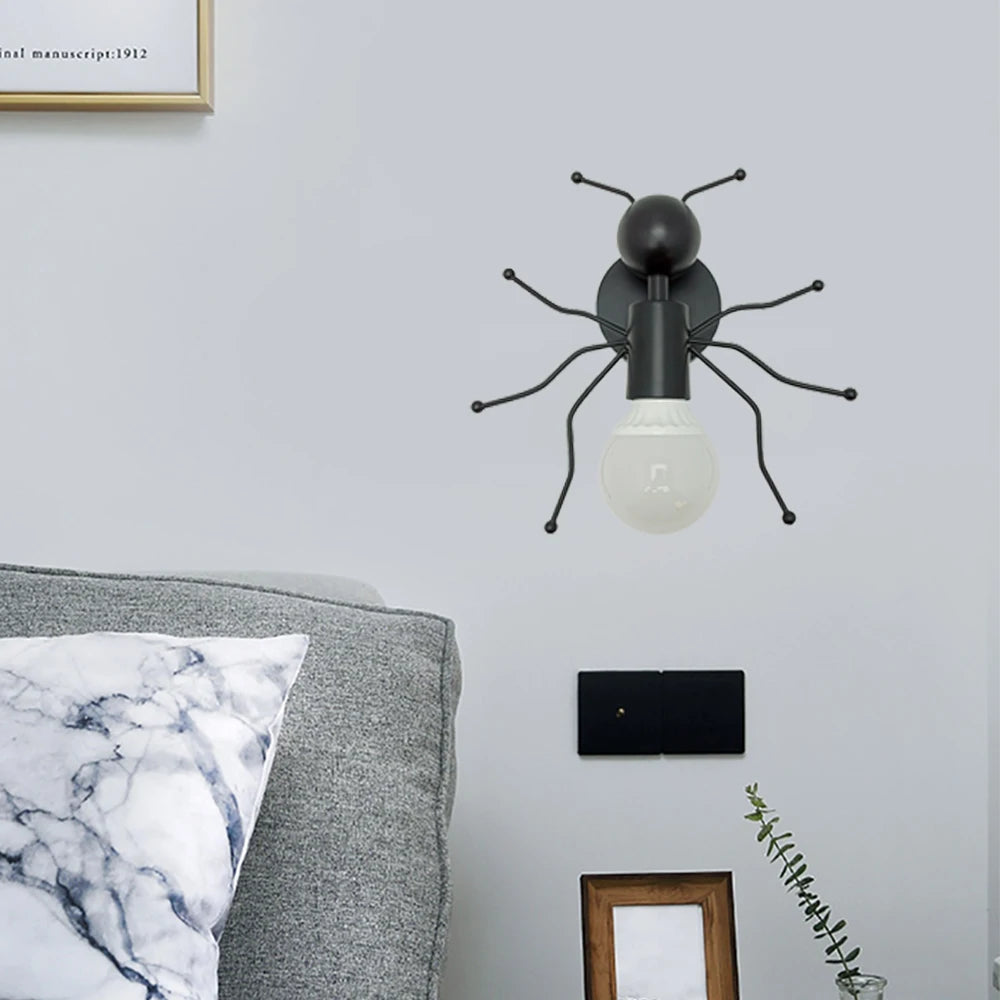 Modern LED  Wall Lamp Nordic Cartoon Doll Wall Lights  American Creative Metal Robot Sconce for Kids Baby Room Living Bedroom