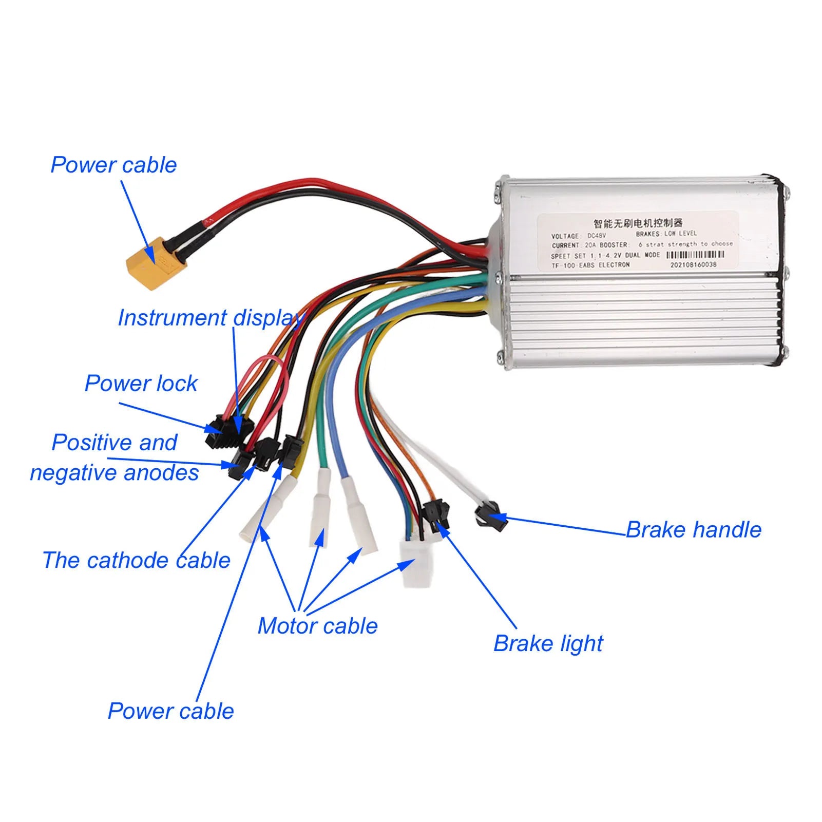Two-Wheel Electric Scooter Controller 48V 20A Smart Brushless Motor with Advanced Safety Features for Outdoor Use