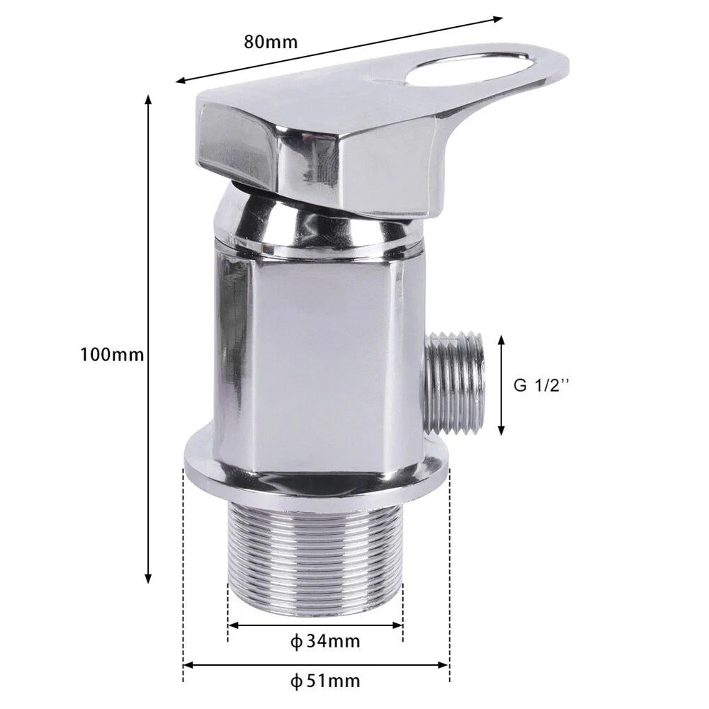 Shower Hose Valve Shower Faucet Zinc Alloy RV Shower Mixing Valve With 80CM Push-In Tailpipe Outlet G1/2 Camper Accessories
