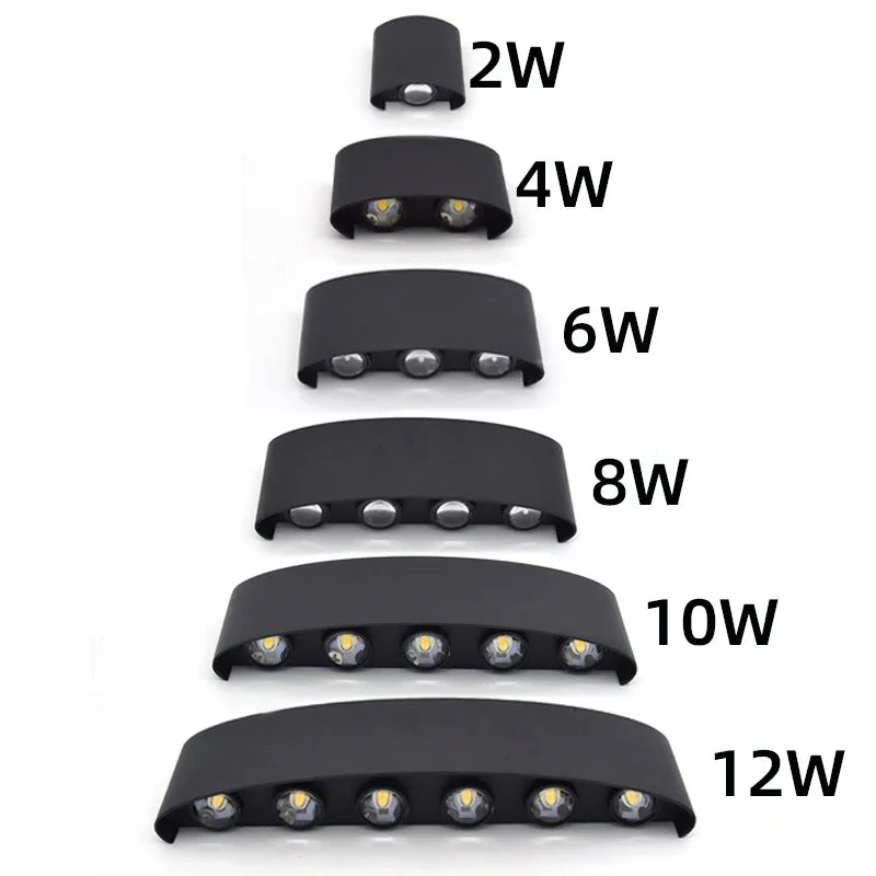 LED Wall Light Outdoor Waterproof IP65 Porch Garden Wall Lamp & Indoor Bedroom Bedside Decoration Lighting Lamp Aluminum