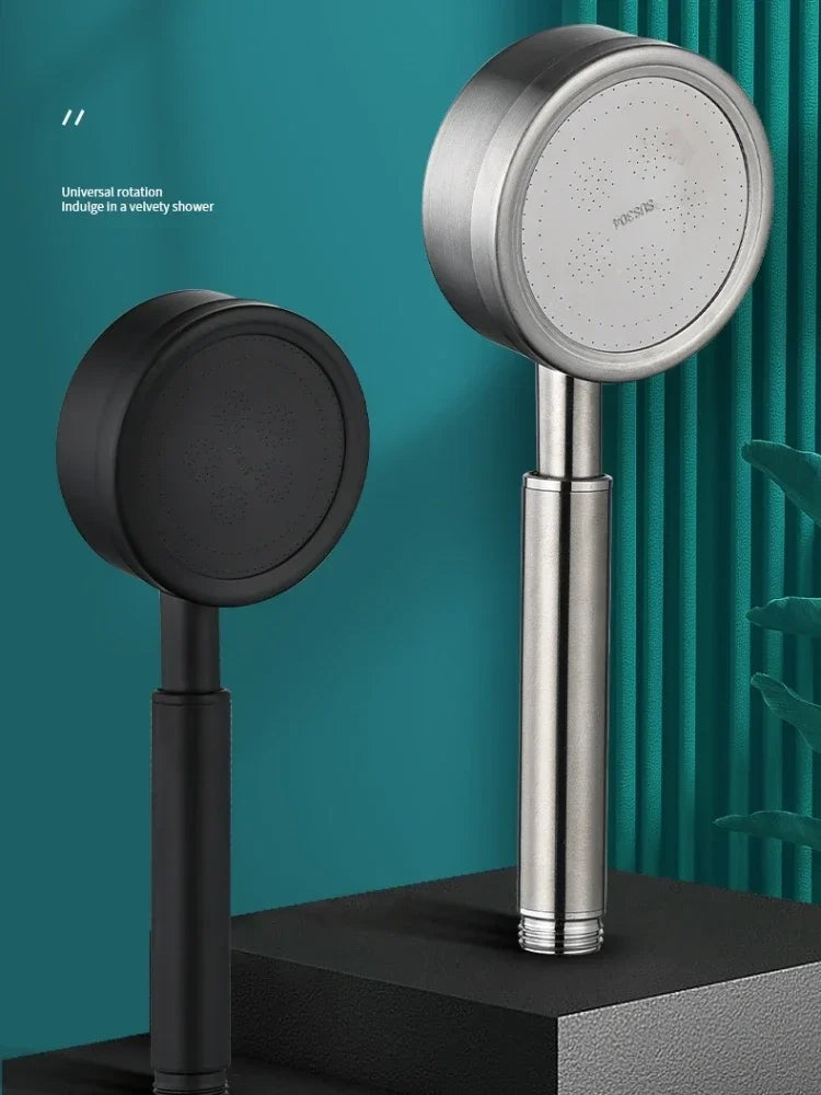 304 Stainless Steel Shower Head Pressurized High Pressure Detachable Bathroom Showerhead for Home Spa Easy Install Accessories