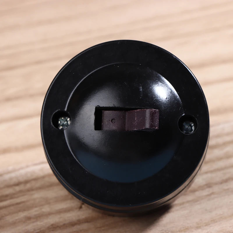 Toggle Switch Single-control Lamp Switch Round Surface Mounted Wall Light Switch Old-fashioned 6A Button Switch For Home Decor
