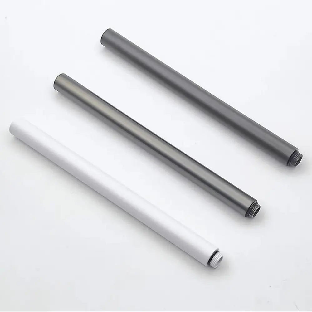 New Stainless Steel Shower Extension Rod Round 30cm Extension Tube Shower Extender Shower Head Rod Bathroom Accessories