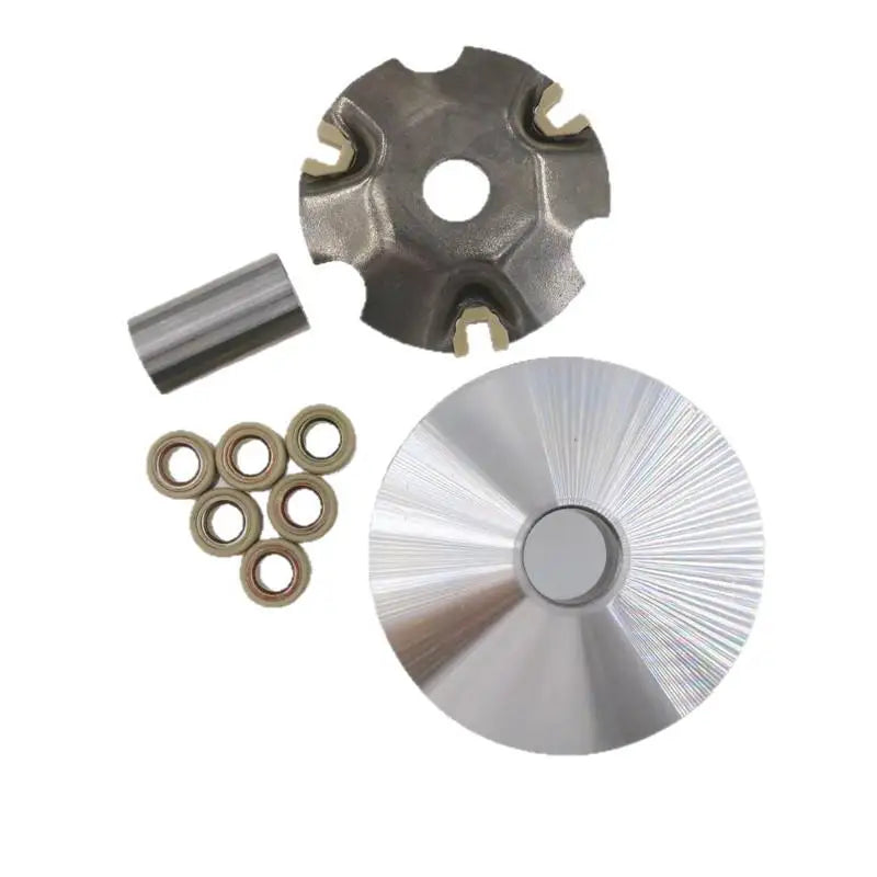 Scooter Variator Clutch Assembly Rustproof Aluminum Alloy Wear Resistant Rollers Fits for Common Street Scooters