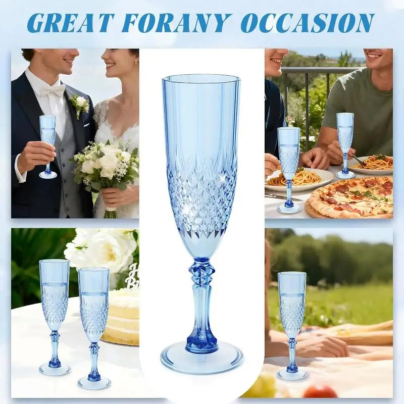 1 Pcs Champagne Goblet High Legged Wine Glasses Cocktail Red Wine Brandy Glasses Drinkware Party Bar Wedding Gift Transparent