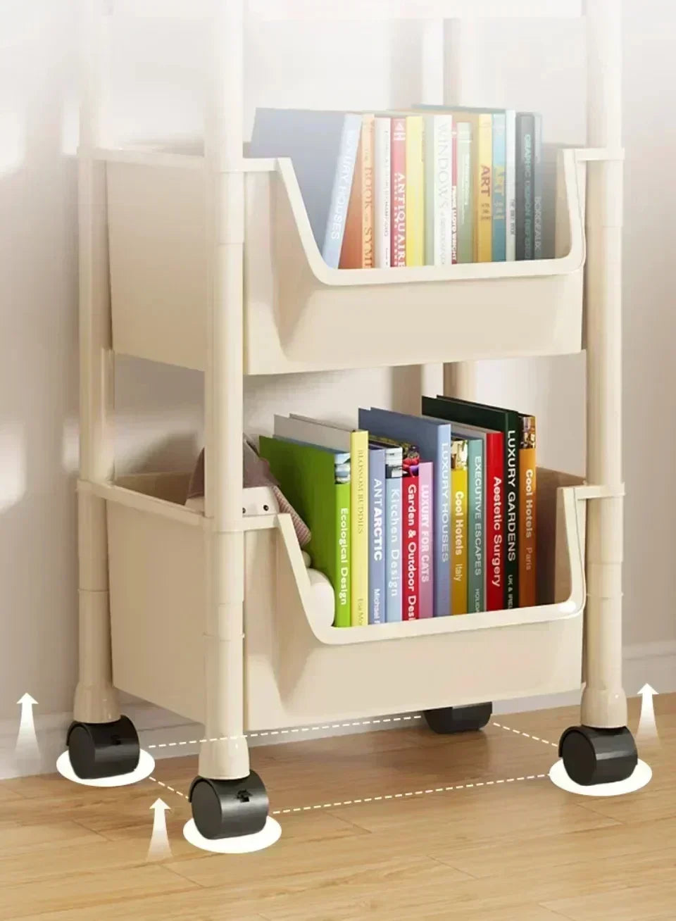 Home Trolley Bookshelf Kitchen Storage Rack Kitchen Corner Narrow Slit Storage Cabinet Bathroom Living Room Storage Rack