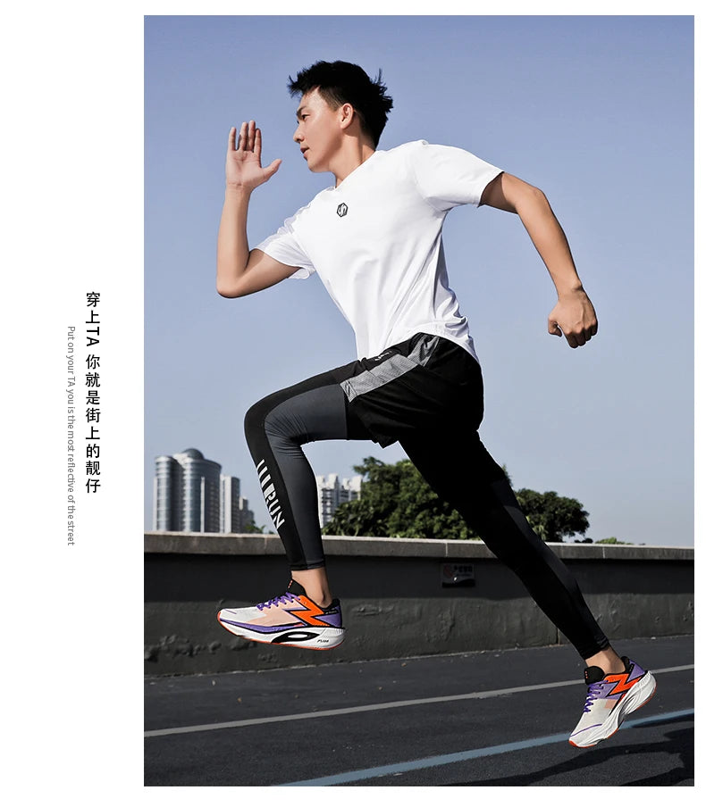 Running Shoes Carbon Board Speciality Marathon Men Sports Breathable Lightweight Women's Comfortable Athletic Nonskid Sneakers