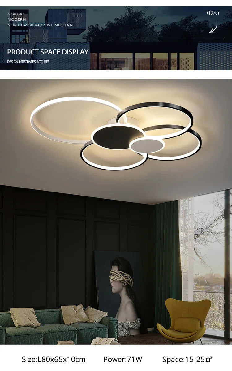 New Modern LED Ceiling Lights For Living Room Chandelier Bedroom Kitchen Ceiling Lamp Modern Apartment Hotel Chandelier Lighting