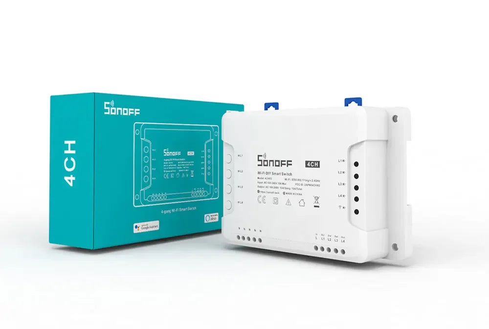SONOFF WiFi 4CH PRO Smart Switch R3 4 Gang with RF Control 3 Working mode Smart Light Switch eWeLink APP Control Smart Module