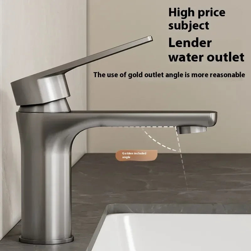 Home  Bathroom Wash Basin Faucet With Gray Stainless Steel Sink Water Hot And Cold Gun Home Kitchen Bidet Cabinet Mixer