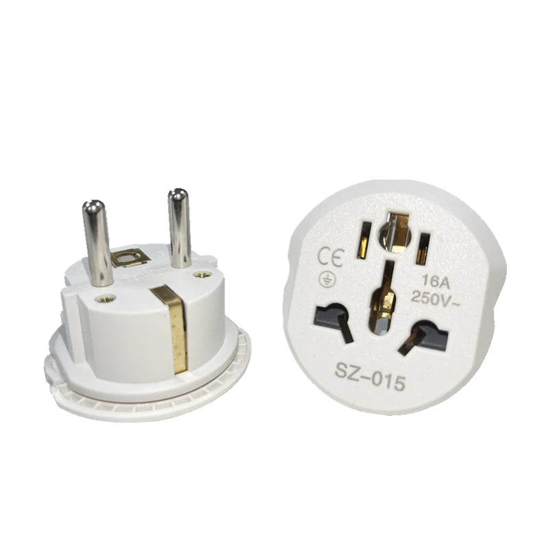 EU Adapter Converter AU US UK To Euro KR Electric Socket Outlet 2 Round Universal For Korea European Travel Wall Plug Extension
