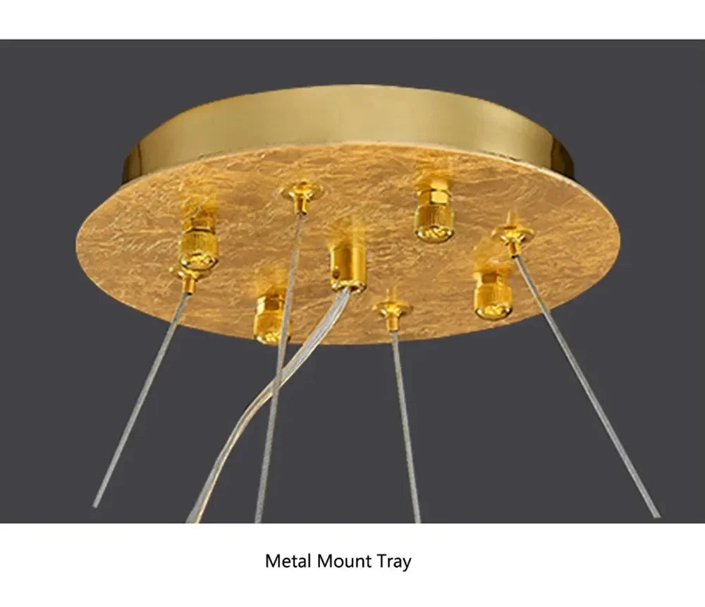 Modern Light Luxury Crystal Living Room Chandeliers for Restaurant Luxury Creative Circular Designer Home Decor Lustre Fixtures