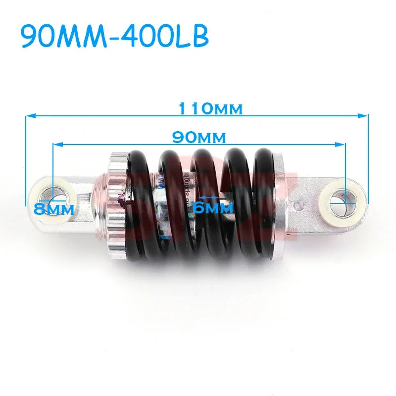 Electric Bike 90-215mm 400-2000lbs Suitable for 47cc49CC Bicycle Mini Motorcycle Spring Shock Absorber Suspension Shock Absorber