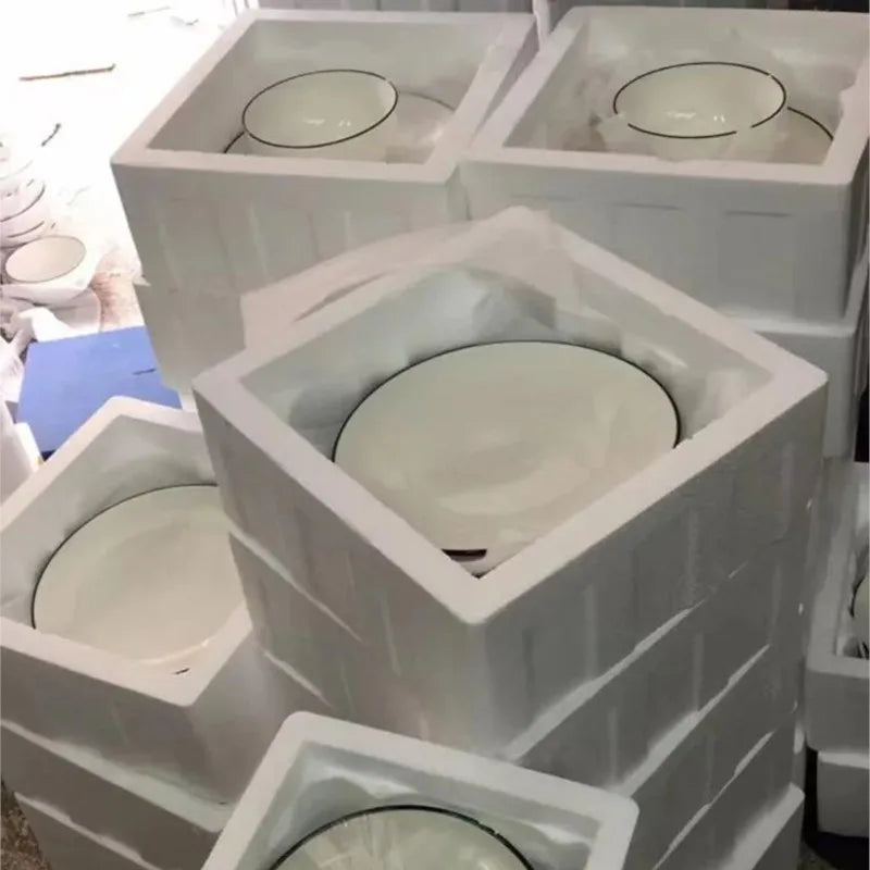 White With Black Dinner Plate Set Ceramic Serving Tray Food Dishes Rice Salad Noodles Bowl Soup Kitchen Dinnerware