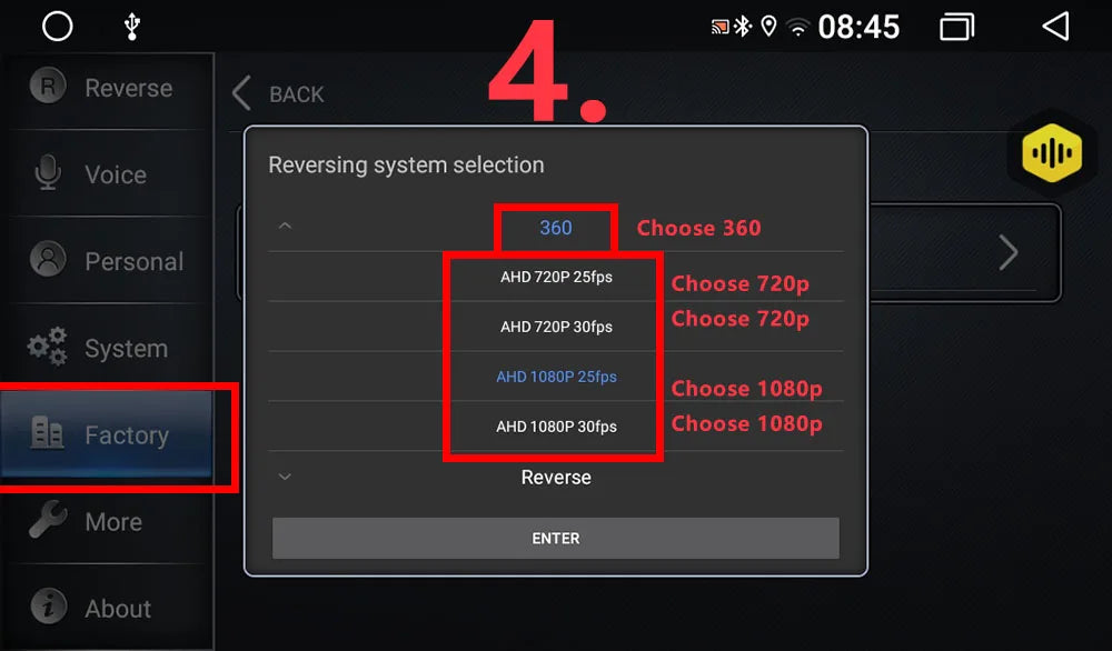 360°Panoramic Camera For Android auto system 360APP Front/Rear/Left/Right HD Camera AHD1080P With camera dedicated hole opener
