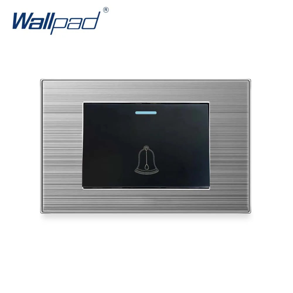Doorbell Reset Wall light Switch Wallpad Tempered Glass Panel Push Button 118*75mm 16A AC 110-250V