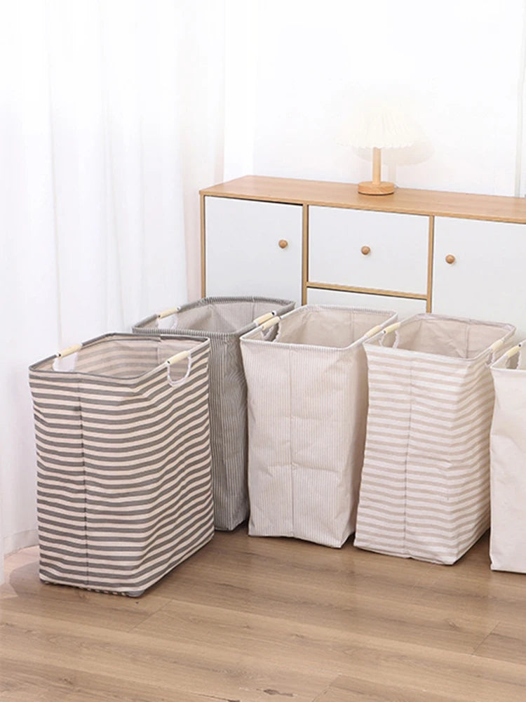 Large Capacity Laundry Storage Dirty Clothes Storage Basket with Handle Hamper Collapsible Laundry Basket Bathroom Accessories