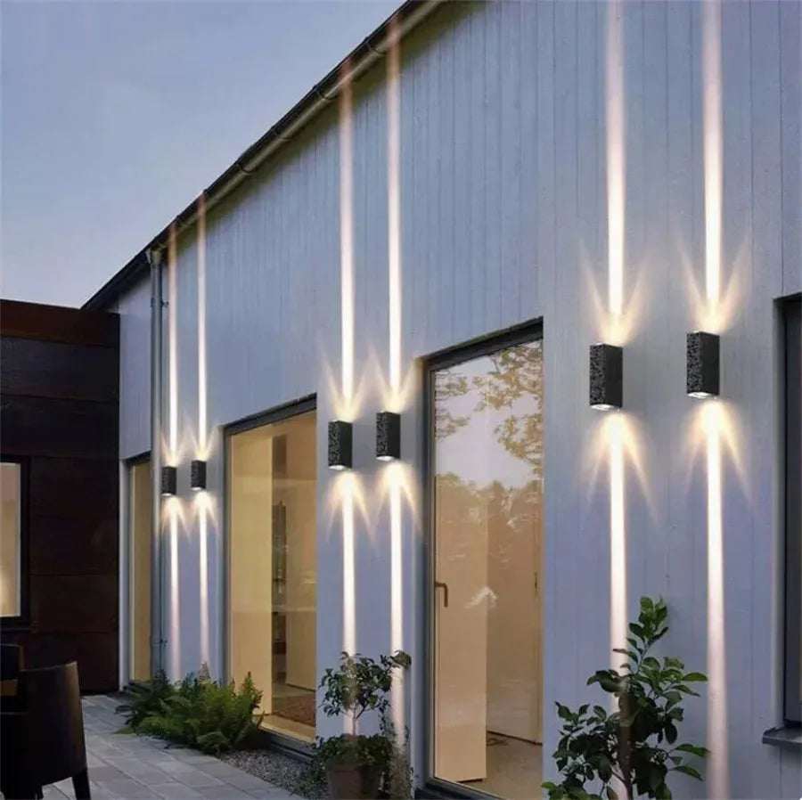 LED Indoor Outdoor Wall Lamps Villa Courtyard Pillar Spotlight Stair Lighting Boundary Home Illumination