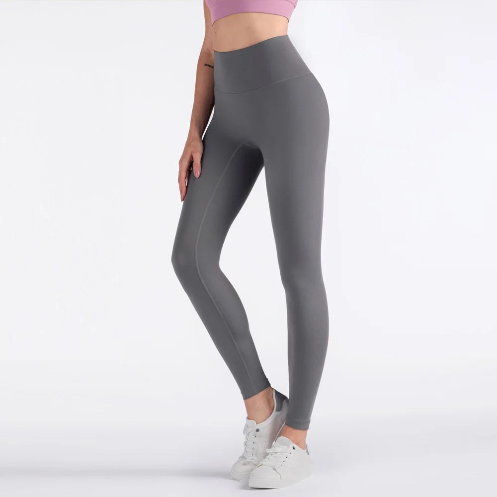 Solid Color Back Waist Pocket High Waist Fitness Yoga Legging soft Women Sport Pant Tight Butter Athletic Gym Ankle-Length Pants