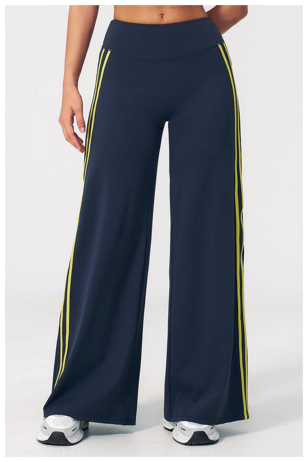 Straight Leg Bottoms Women's Mid-Waist Yoga Pants Gym Leggings Workout Leggings Naked Feel Pilates Running Sports Trousers
