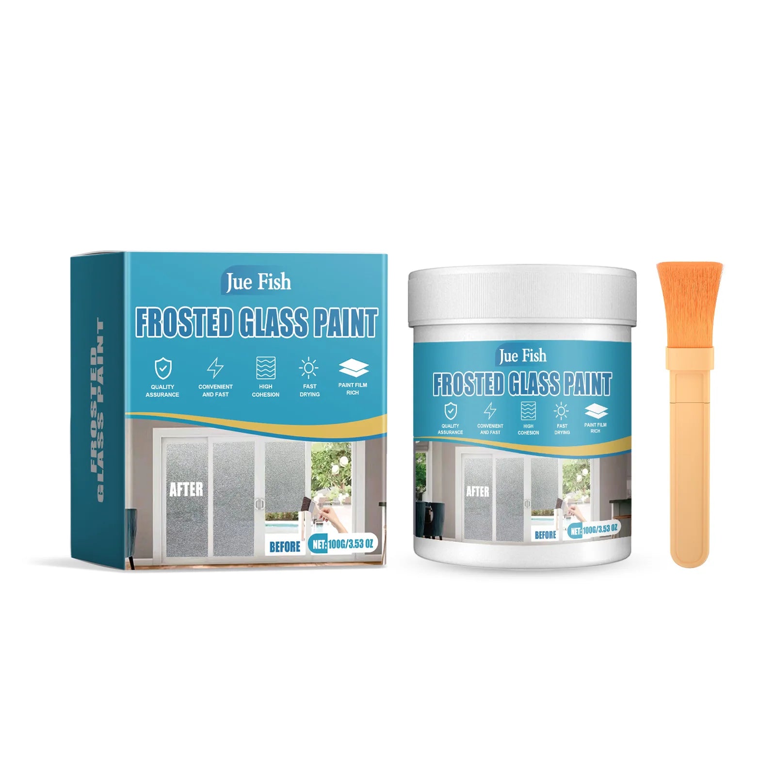 Matte Glass Paint For Windows And Doors Privacy Coating With Misty Effect Quick Drying Water Based Formula