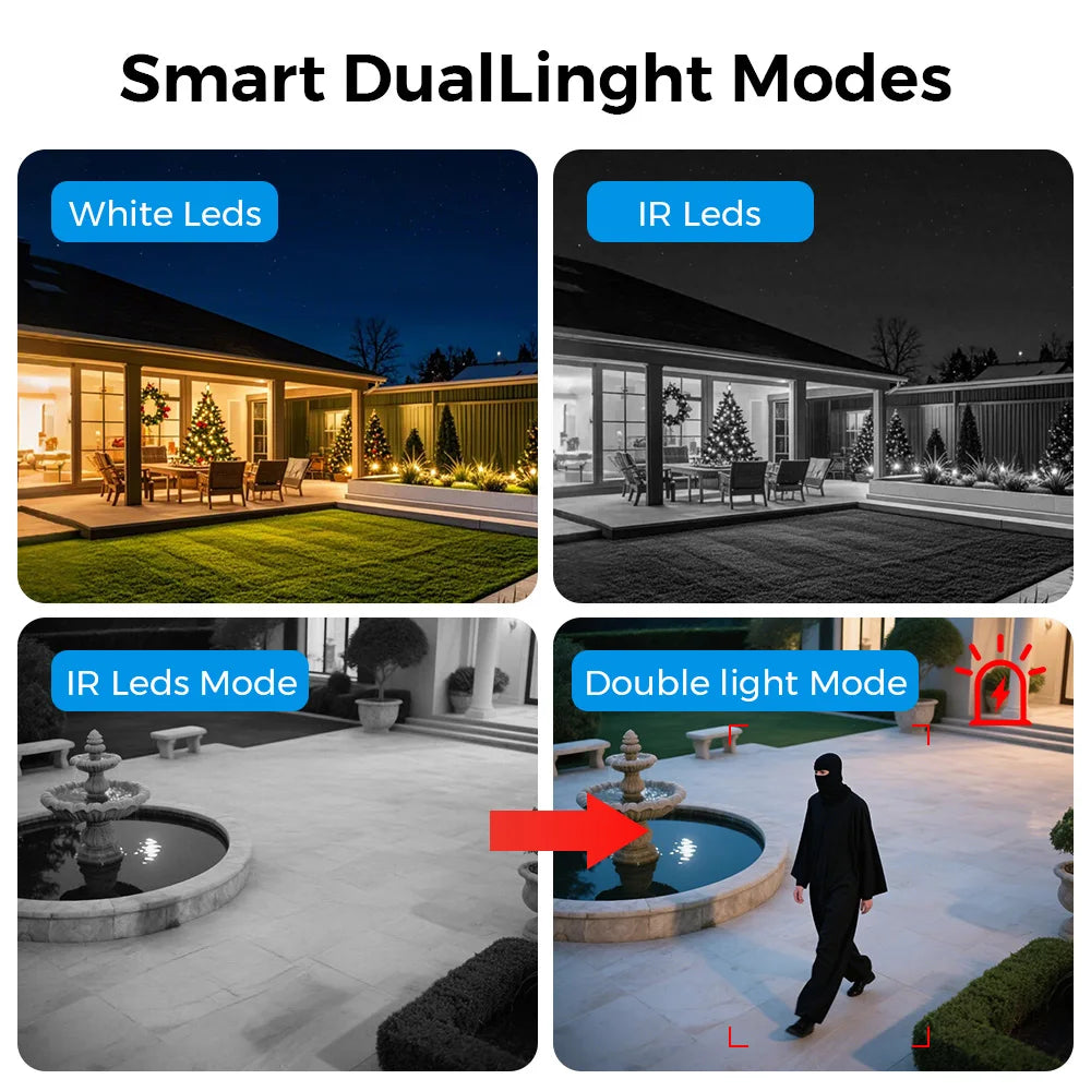 BESDER PTZ Wifi Camera Outdoor Auto Tracking Human Detection CCTV Video Surveillance Camera IP Security Protection 4MP iCSee APP