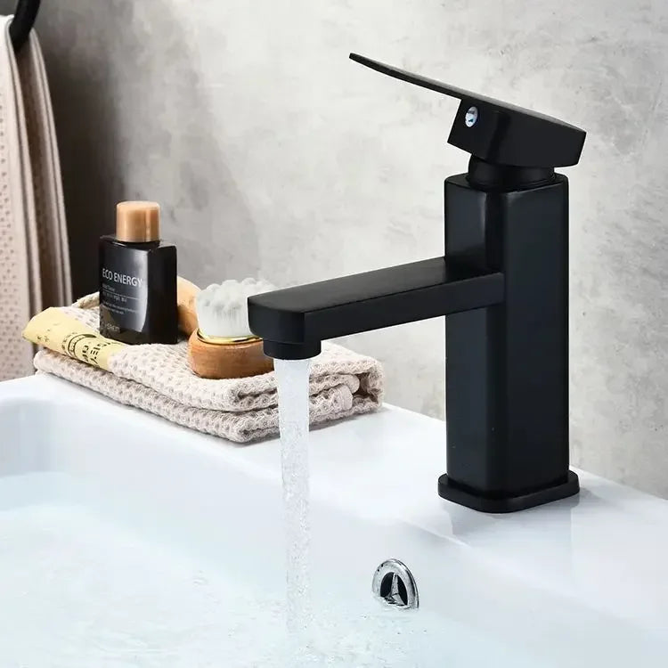 Stainless Steel Basin Faucets Single Hole Bathroom Faucet Single Handle Mixing Tap Toilet Hot and Cold Countertop Mixer Tap