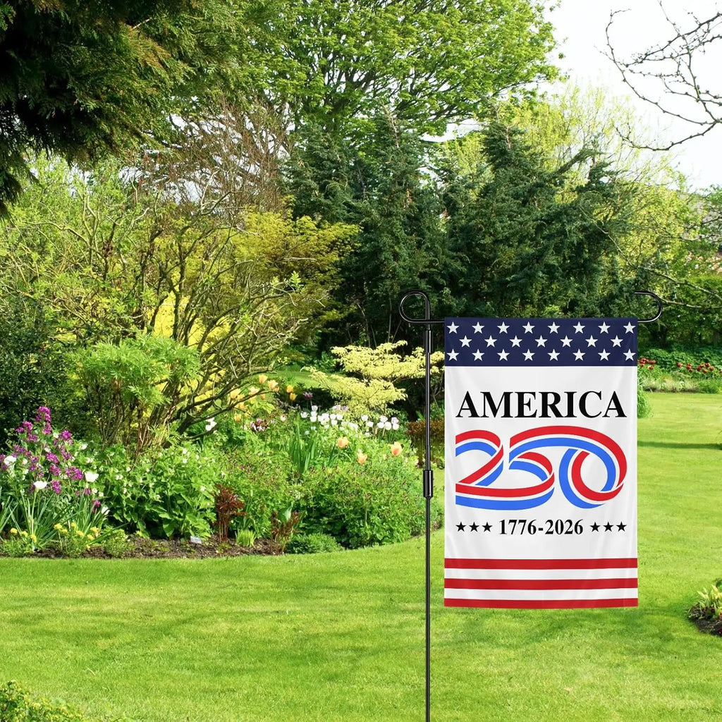 America 250th Birthday Flag 1776 2026 America 250 Years Anniversary Flag 12 x 18 Inch Double Sided Polyester Patriot Banner for