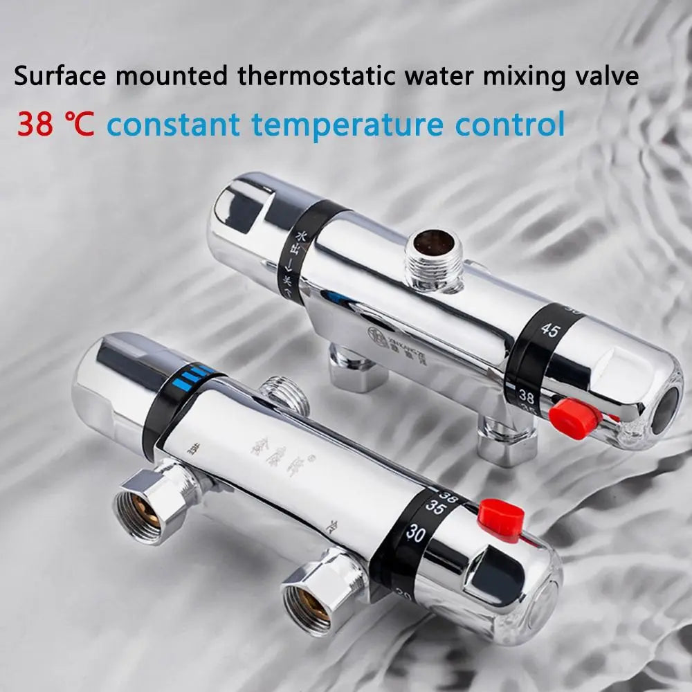 Exposed Bar Shower Mixer Valve Tap Bar Wall Mounted Chrome 1/2 Home Bathroom Modern Bathroom Accessories