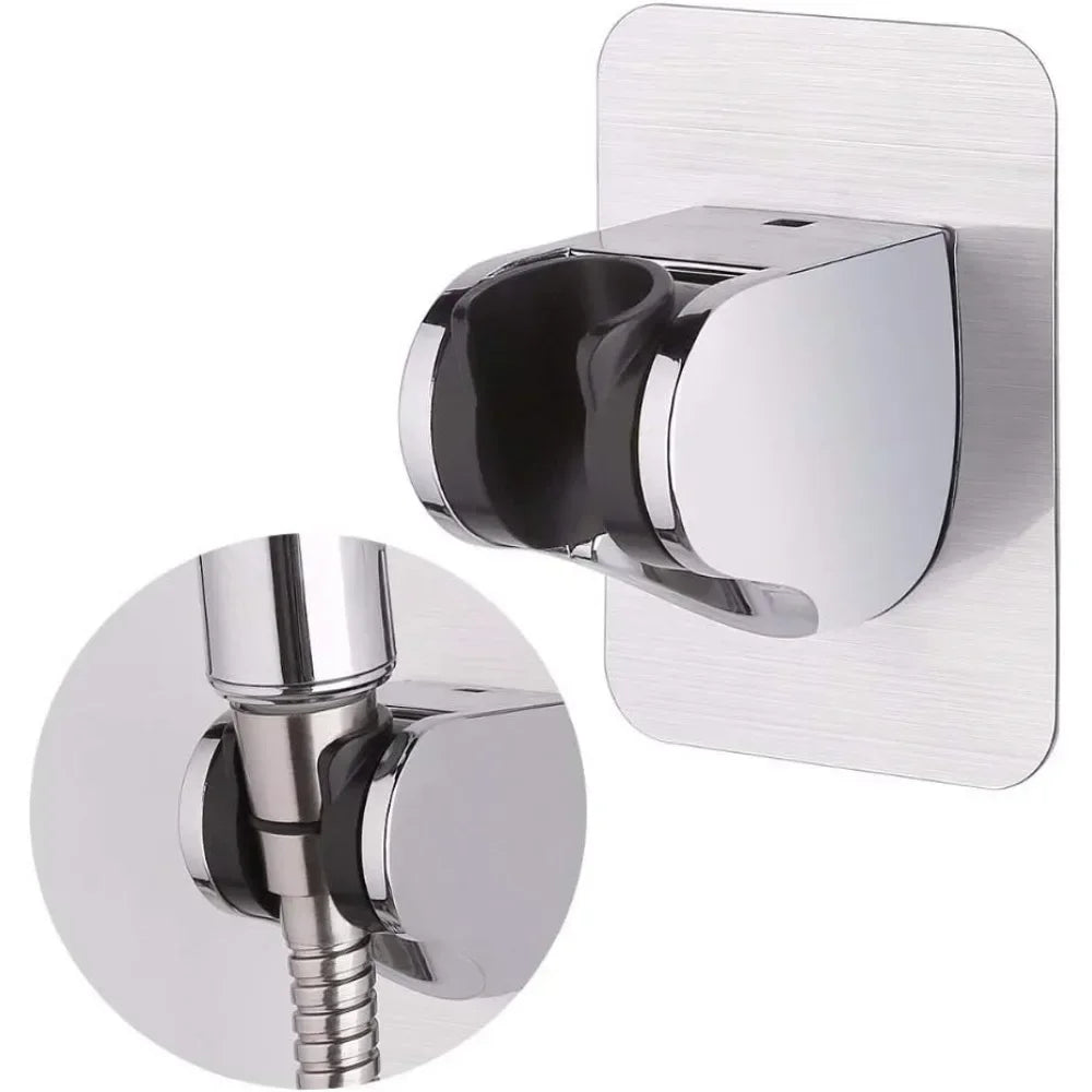 Household Adjustable Shower Bracket Self Adhesive Bathroom Accessories Punch Free Universal Showerhead Holder Wall Mounted