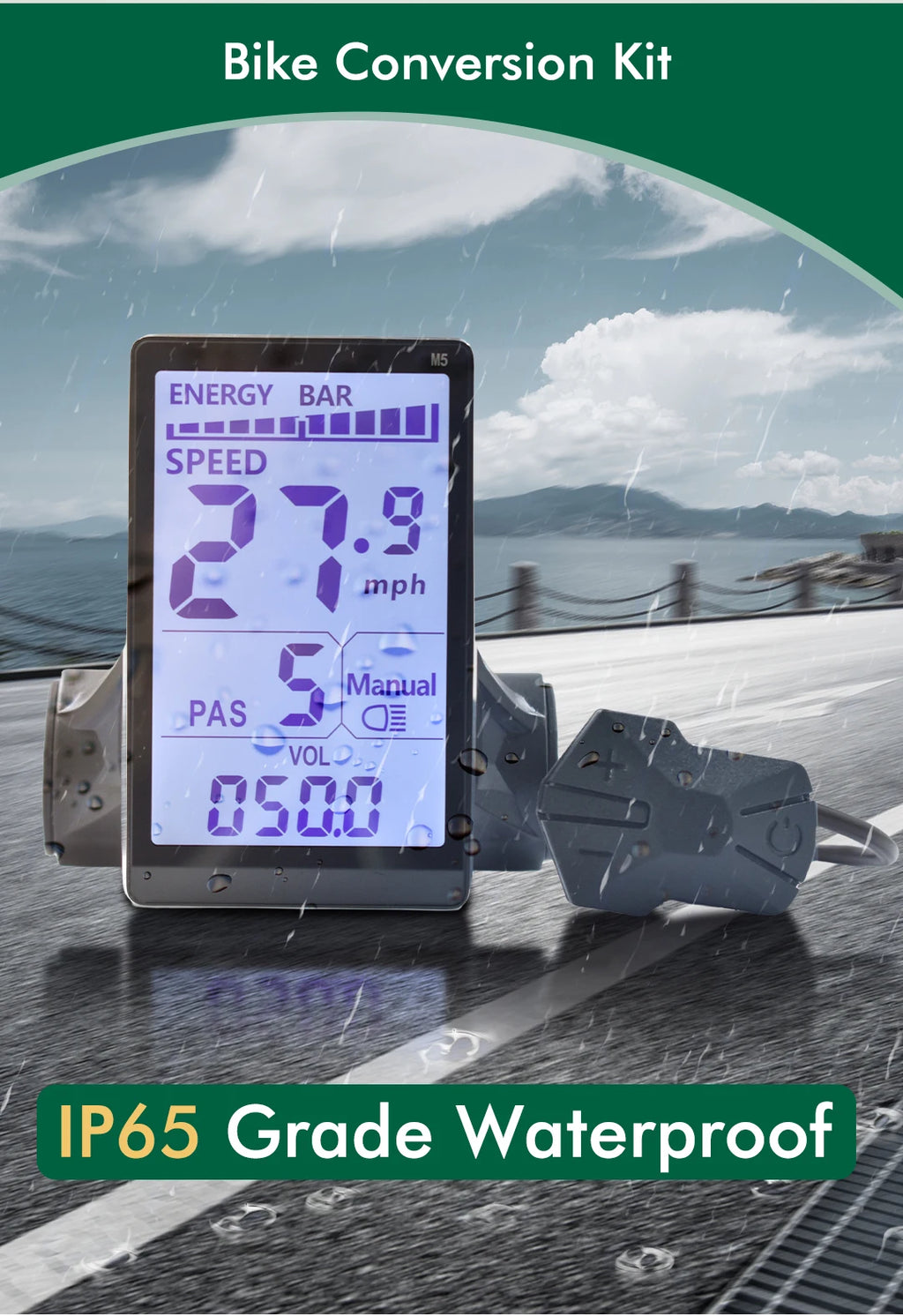 UART2 M5 24V 36V 48V Electric Bicycle Colorful Display E Scooter LCD Panel With USB UART For Mountain Electric Bike Parts (6PIN)