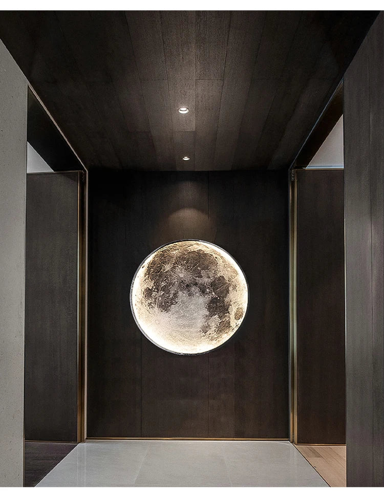 Modern Minimalist LED Moon Wall Lamp Indoor Lighting for Bedroom Background Wall Living ROOM Decorative Bedside Lights
