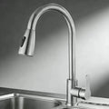 Stainless steel kitchen faucet single hole pull out spout kitchen sink mixer faucet flow spray head 360 swivel cleaning faucet