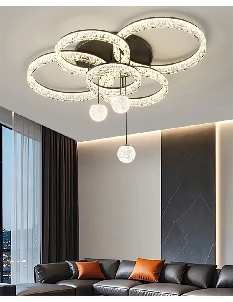Home Decoration Chandelier Modern Light Luxury LED Ceiling Lamp For Living Room Bedroom Home Decor Indoor Lighting Light Fixture