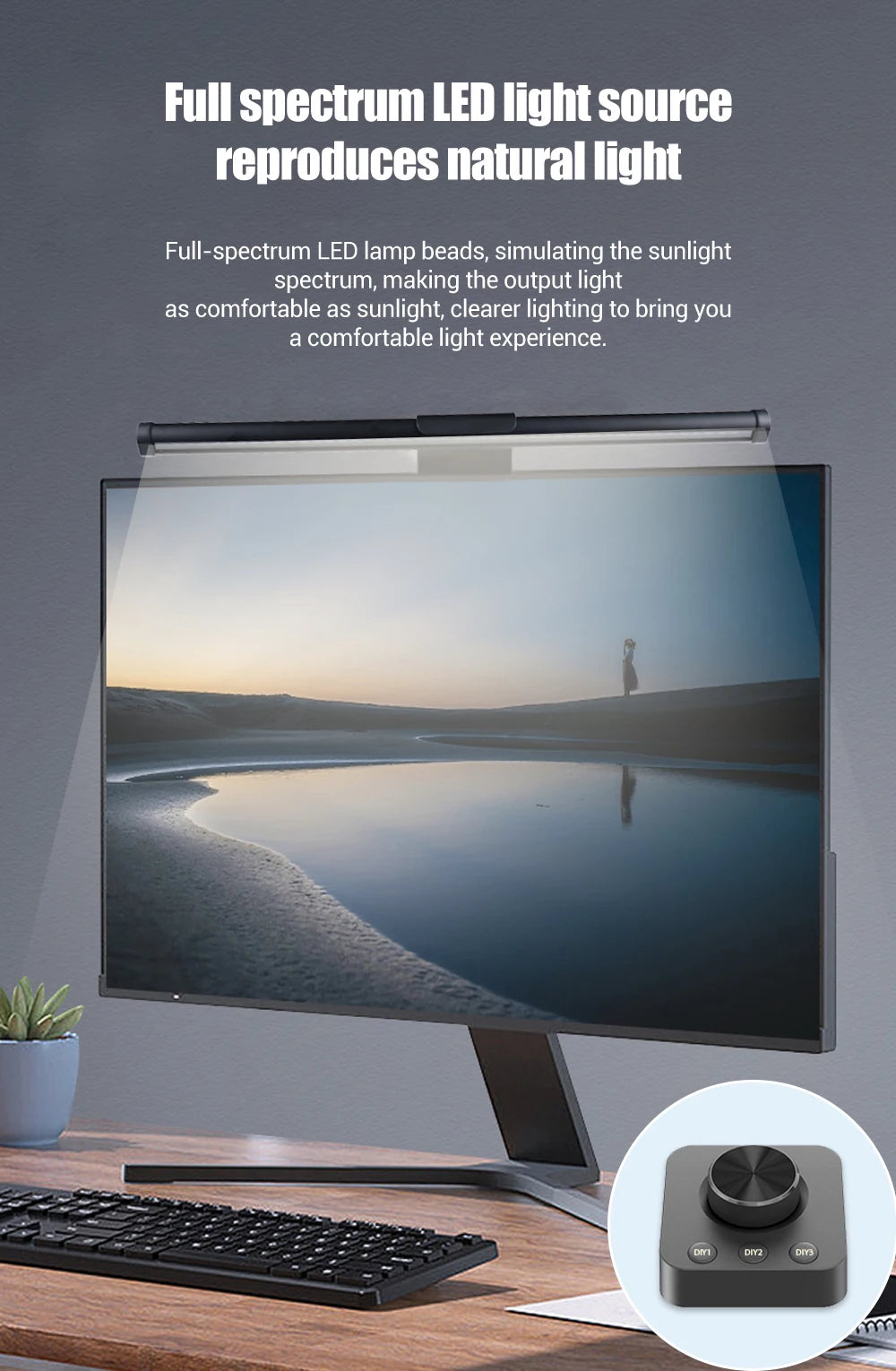 Smart RGB Monitor Light Bar Led Lights Wifi Dimmable Setup Gaming Room Decor Lightbar PC Screen Hanging Remote Control Desk Lamp